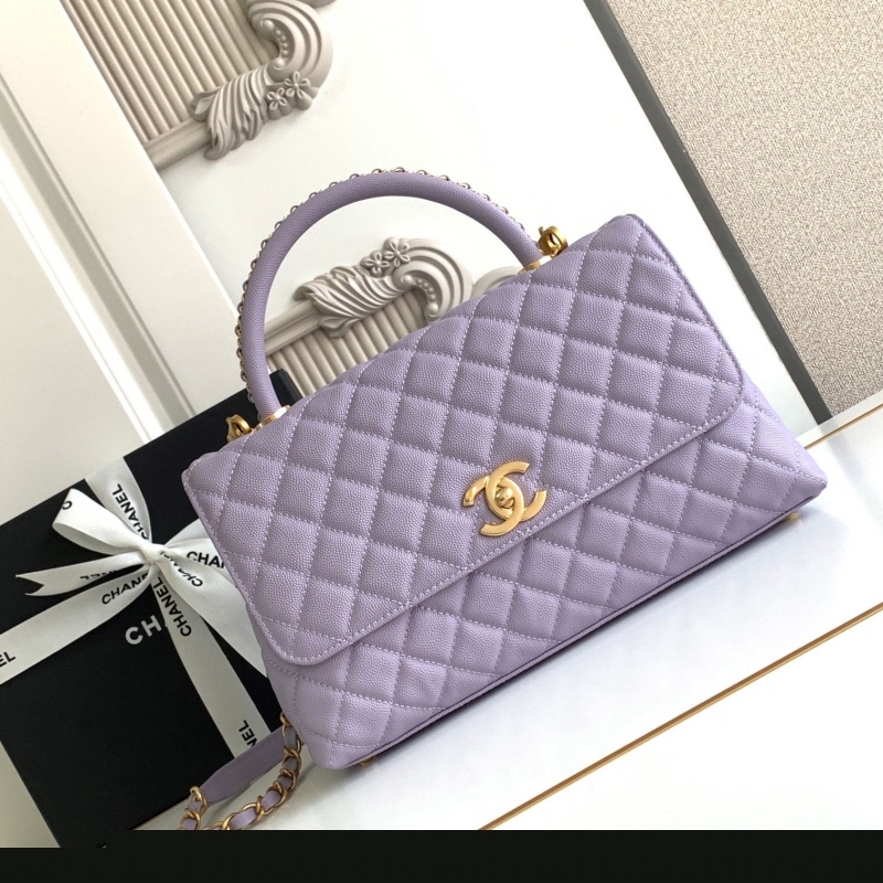 Ch*el top handle bags